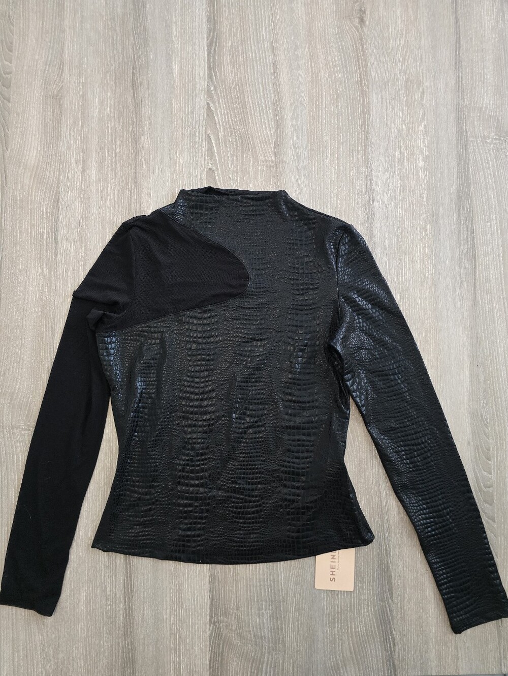 Faux-Leathee Asymmetric Top - Picture 2 of 8
